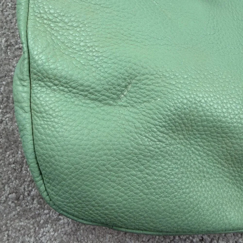 Fossil Erin Foldover Leather Tote Crossbody Bag Teal‎ green